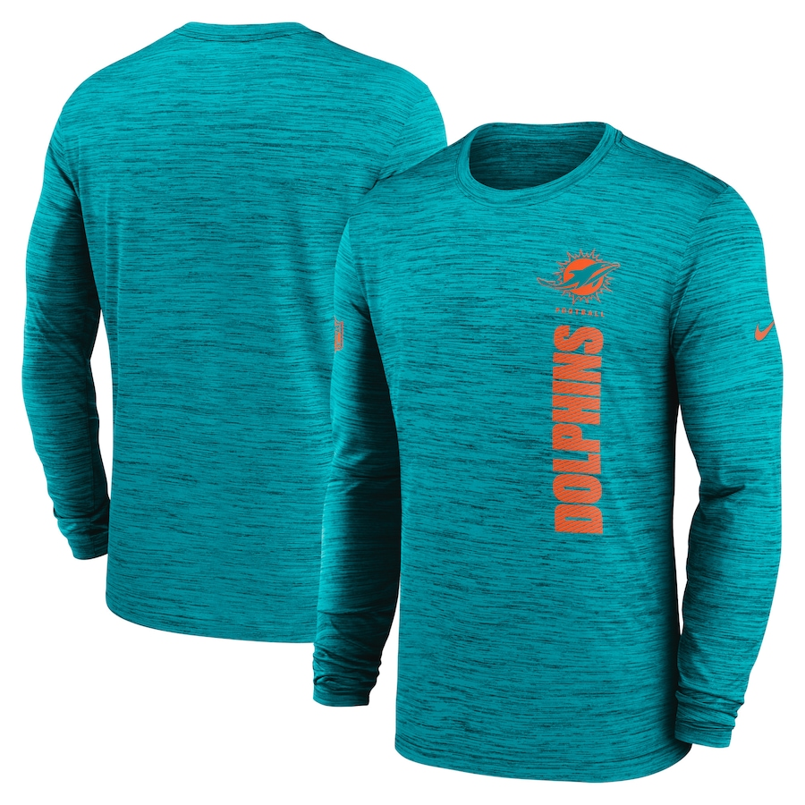 Men Miami Dolphins green 2024 Nike NFL long sleeve t shirts